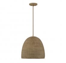 Savoy House Meridian CA M70107NWIC - 1-Light Pendant in Natural Wicker