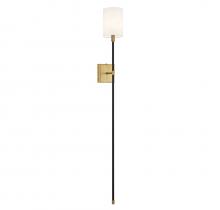Savoy House Meridian CA M90069BNB - 1-Light Wall Sconce in Black with Natural Brass Accents